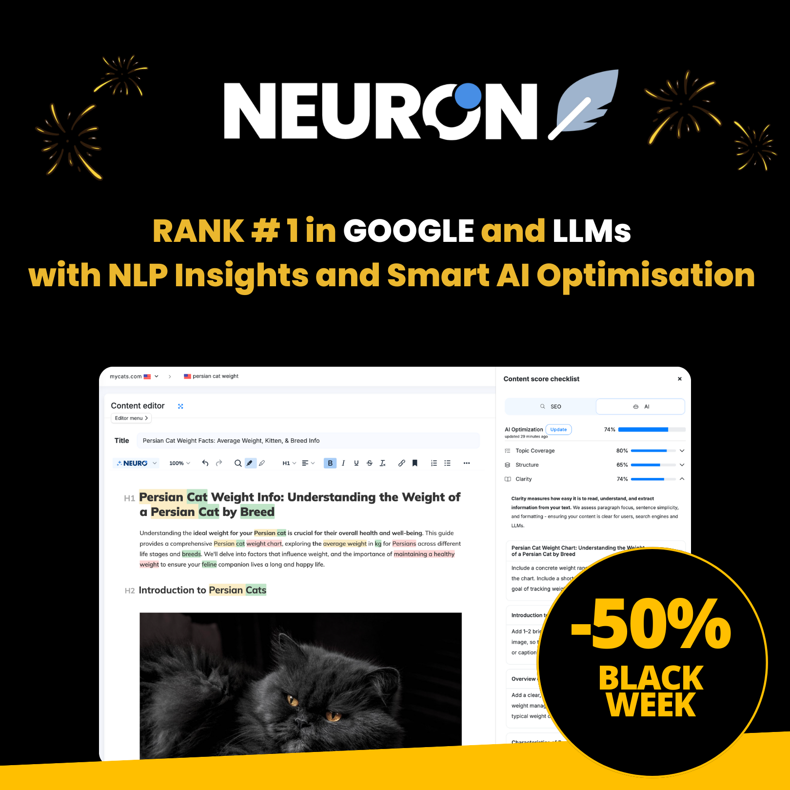 NeuronWriter content optimization tool interface